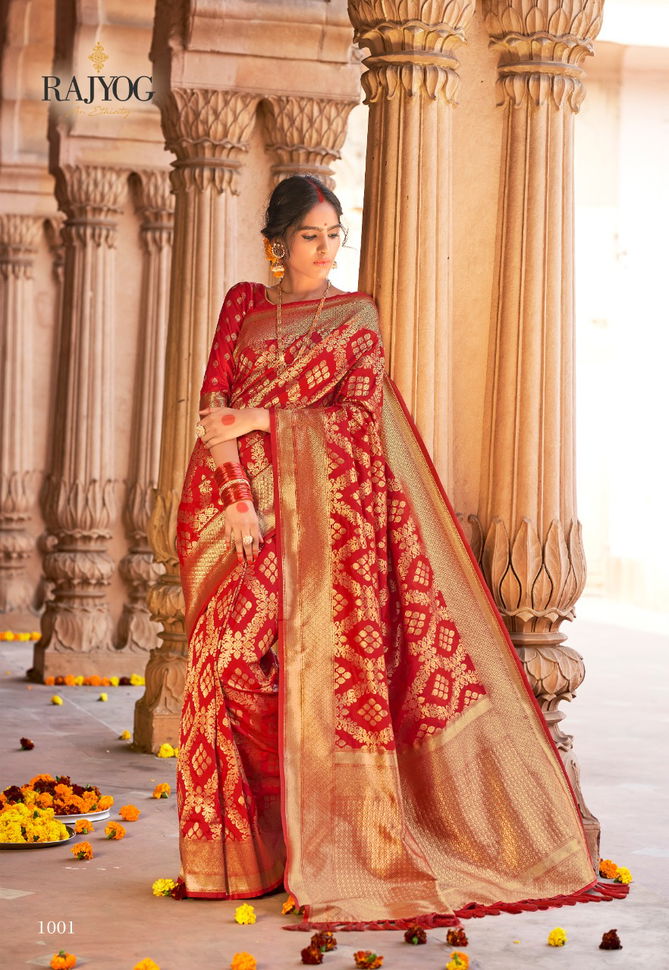 Rajpath Aasmaan Weaving Silk Wedding Saree Catalog
